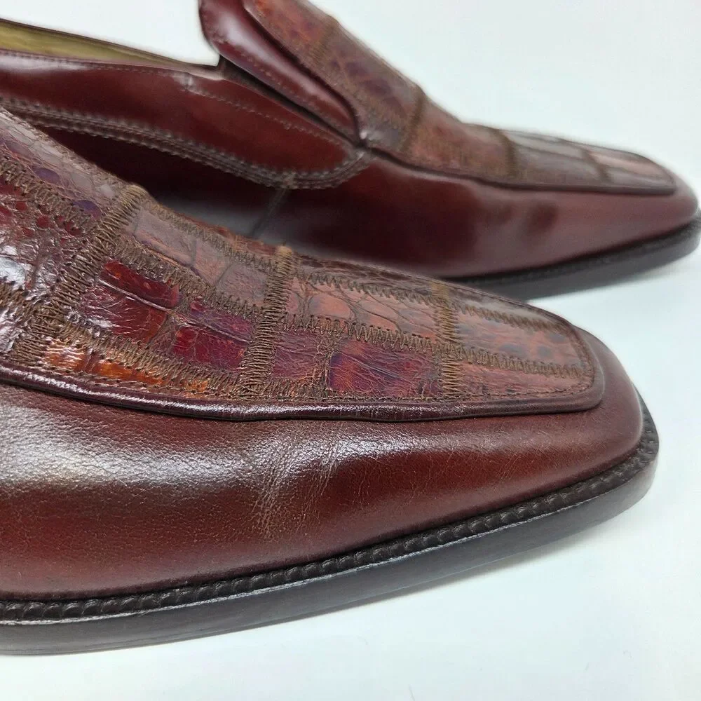 Steve Harvey Exotic Skin Patchwork  Loafer Dress Shoes Men’s Size 11